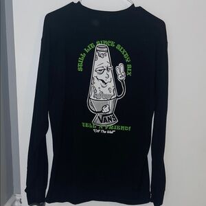 Vans Black Long Sleeve with Green Graphic